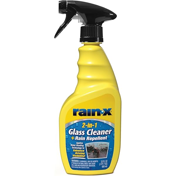 Rain-X 5071268 2-in-1 Glass Cleaner and Rain Repellant, 23 oz. (Pack of 1) - Provides a Streak-Free Clean for Automotive Glass While Preventing Sleet, Snow, Ice, and Road Spray Build Up
