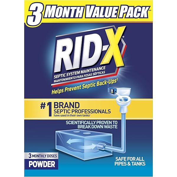 RID-X Septic Treatment, Septic Tank Treatment, 3 Month Supply Of Powder, 29.4 oz