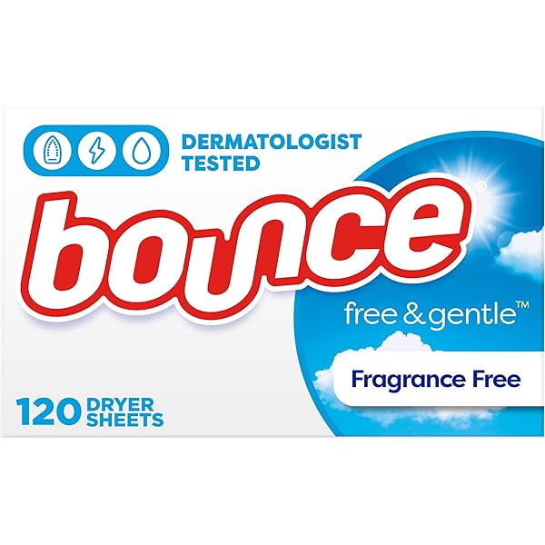 Bounce Free & Gentle Dryer Sheets, Unscented, 120 Count