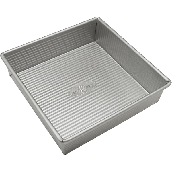 USA Pan Bakeware Nonstick Square Cake Pan, 8 Inch, Aluminized Steel
