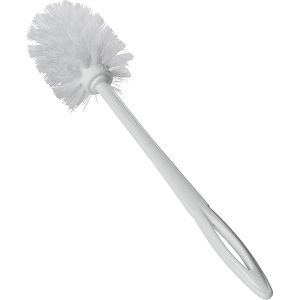 Rubbermaid Commercial Products 15" Toilet Brush, White, Toilet Bowl Brush for Bathroom, Professional/Janitorial Scrub Brush for Toilet