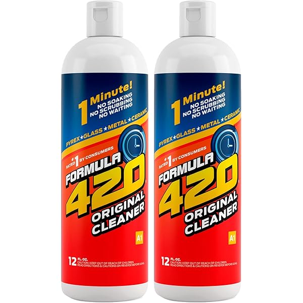 Formula 420 Cleaner - Glass, Metal and Ceramic - 12 Oz. Bottles. 2 Pack