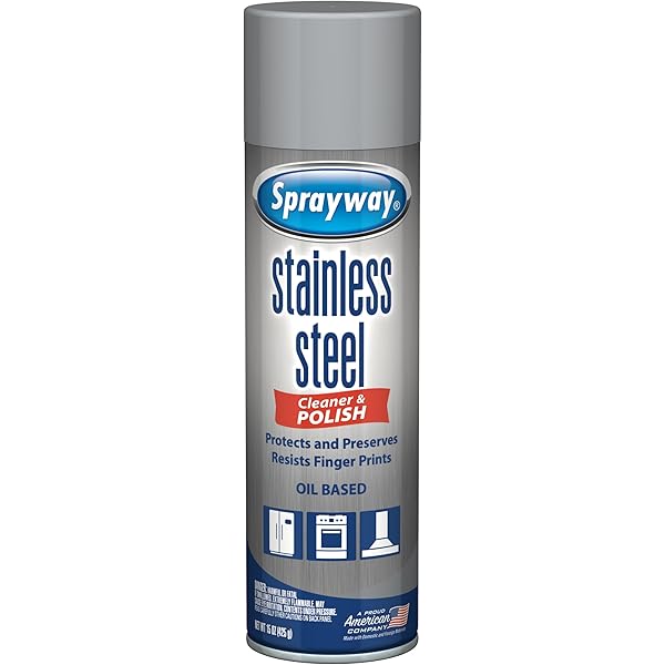 Sprayway SW841R Oil-based Stainless Steel Cleaner and Polish, Protects and Preserves, Resists Streaks and Finger prints, 15 Oz.