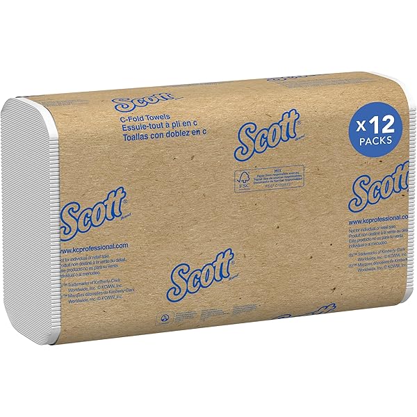 Scott Professional Essential C-Fold Folded Paper Towels, Bulk (01510), Fast-Drying Absorbency Pockets, 13.15"x10.125" Towel, White (200 Sheets/Pack, 12 Packs/Case, 2,400 Sheet Total)