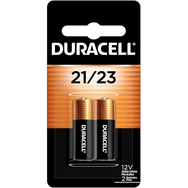Duracell 21/23 12V Battery, 2 Count (Pack of 1), 21/23 12 Volt Alkaline Batteries, Long-Lasting, Key Fob, Alarm Sensor, Garage Door Openers, and More