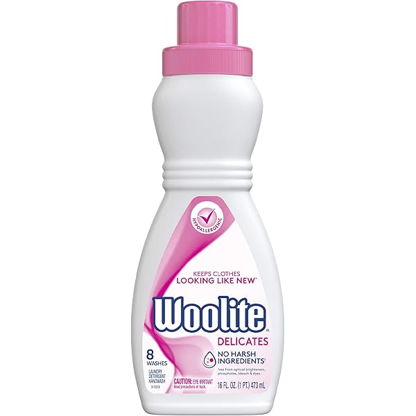 Woolite Delicates Hypoallergenic Liquid Laundry Detergent, 8 Loads, 16oz, Hand & Machine Wash