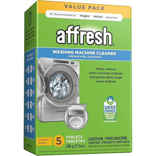 Affresh Washing Machine Cleaner, Cleans Front Load and Top Load Washers, Including HE, 5 Tablets