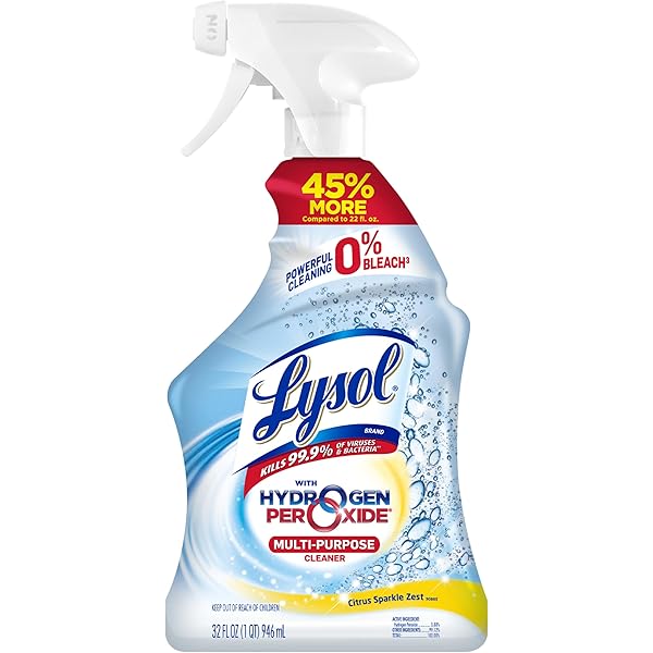 Lysol Cleaner Hydrogen Peroxide Multi-Purpose Cleaner Spray, Citrus, 32 Fluid Ounce