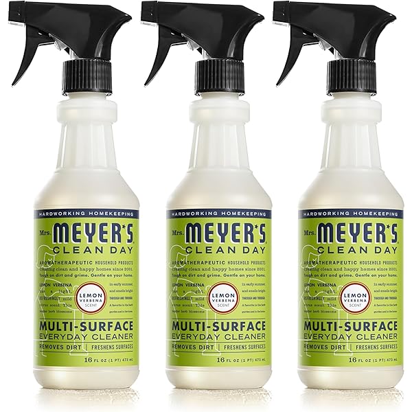 MRS. MEYER'S CLEAN DAY All-Purpose Cleaner Spray, Cruelty Free Formula, Lemon Verbena, 16 fl. oz - Pack of 3