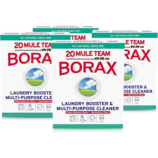 20 Mule Team All Natural Borax Detergent Booster & Multi-Purpose Household Cleaner, 65 Ounce, 4 Count