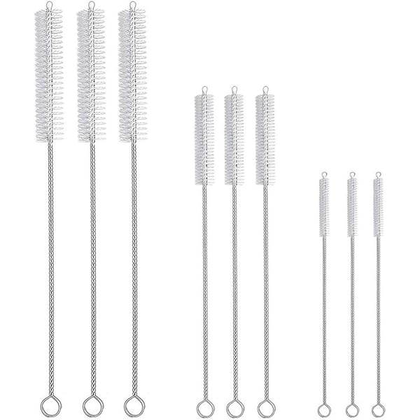 9-Piece Straw Cleaner Brush Kit for Stanley - (3-Size) Extra Long Pipe Cleaners, Straw Cleaning Brush for Tumbler, Sippy Cup, Bottle and Tube
