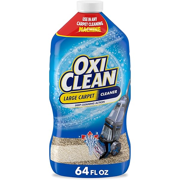 OxiClean Large Carpet Cleaner Liquid Solution for Steam Cleaning Machines, 64 fl oz