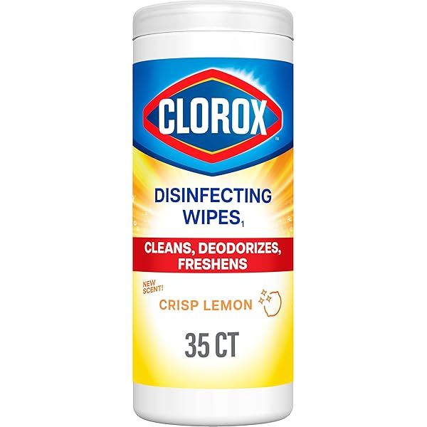 Clorox Disinfecting Cleaning Wipes, Bleach Free, Crisp Lemon, 35 Count (Pack May Vary)