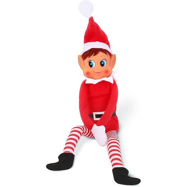 Christmas Elf Behaving Badly Plush Toy | Elfette Novelty Long Bendy Naughty Girl Christmas Doll | 12 Inches