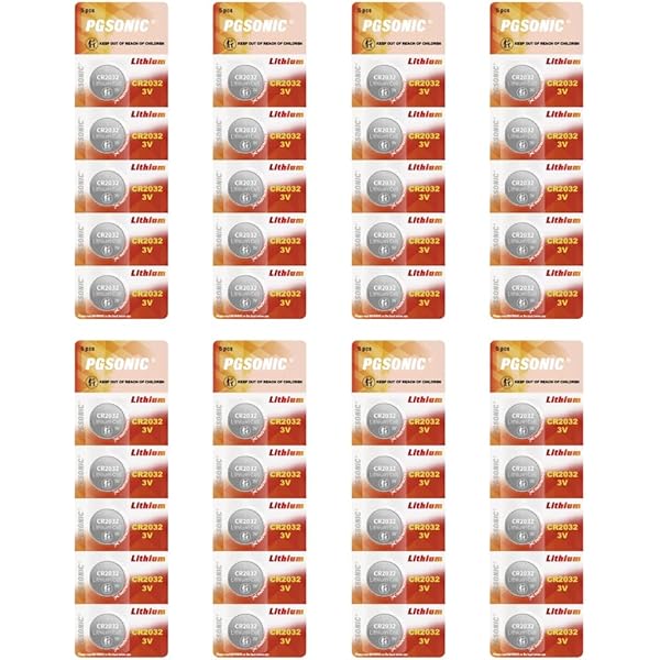 40 Pack CR2032 Batteries, 3V Lithium Coin Battery for Small Electronic Devices, 5 Year Shelf Life