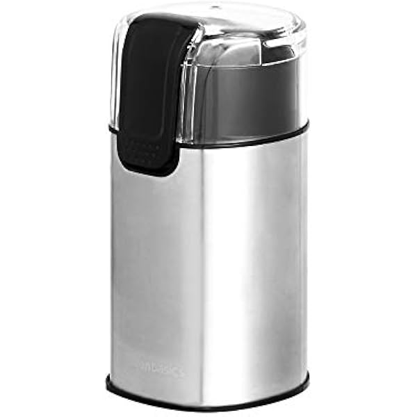 Amazon Basics Electric Coffee Grinder, Coffee Bean and Spice Grinder, With Heavy-Duty Stainless Steel Grind Blades