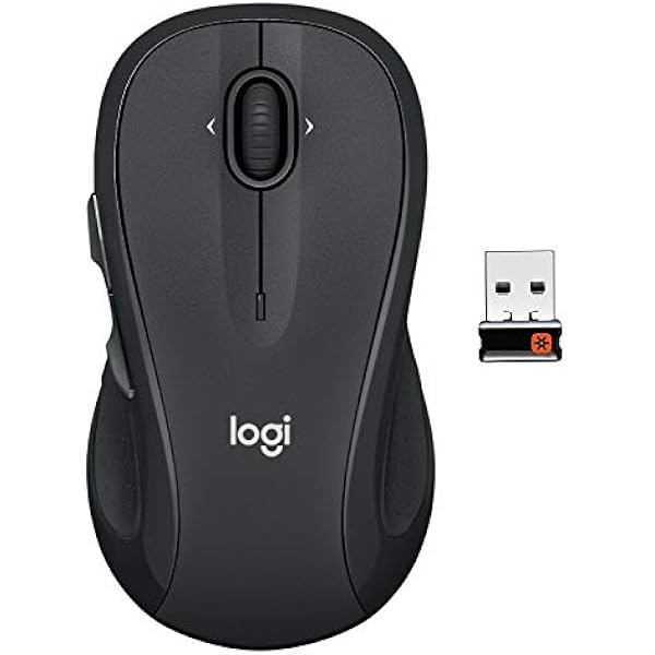 Logitech M510 Wireless Mouse, Mouse for Laptop and PC with USB Unifying Receiver, Programmable Buttons - Graphite