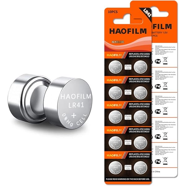 HAOFILM LR41 AG3 392 384 192 Advanced Alkaline Battery, 1.5V Round Coin Cell Battery (Pack of 10)