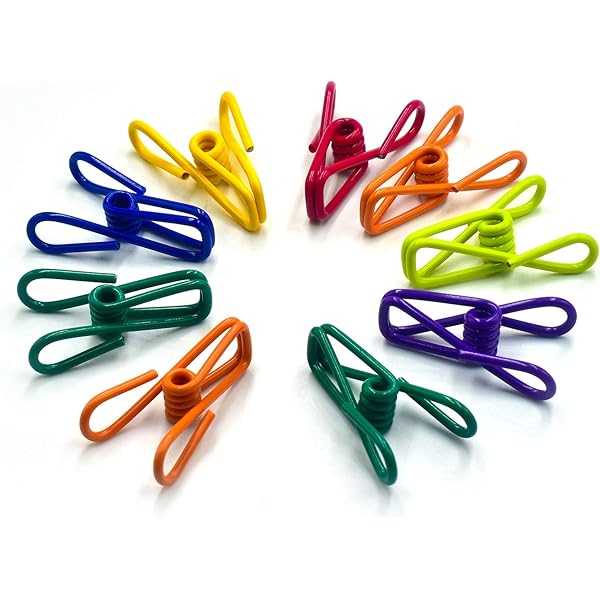 Chip Clips, Utility PVC-Coated Steel Clip for Food Package, Chips Bag, Clothes, Parper, Pack of 16, 2 Inch
