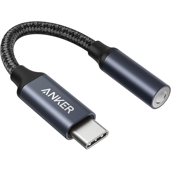 Anker USB C to 3.5mm Audio Adapter, Male to Female Nylon Cable for Samsung S20/S20+/S20 Ultra, Pixel 4/+ 4XL, and More Type C Devices
