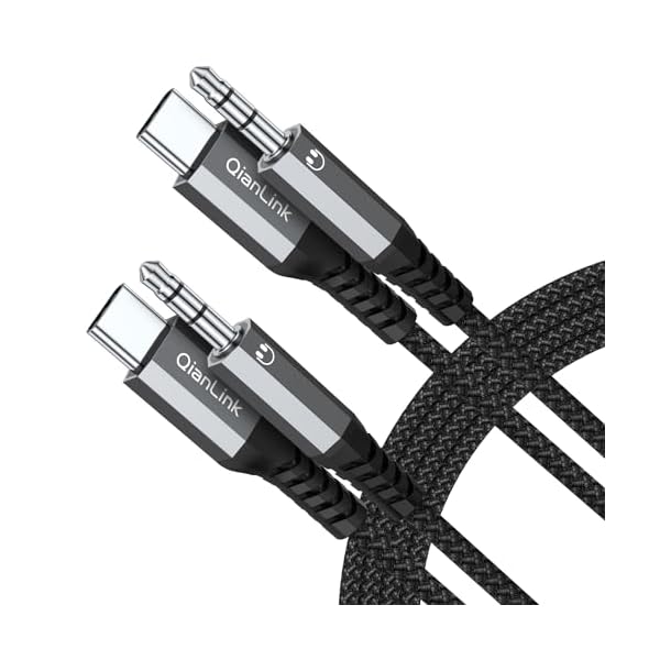 USB C to 3.5mm Audio Aux Jack Cable (3.3ft 2-Pack), Type C to 3.5mm Headphone Car Stereo Cord for iPhone 15 16 17 Pro Max, Samsung Galaxy S25 S24 S23 S22 S21 Ultra, Note 20 10, Pixel 9 8 XL, iPad Pro