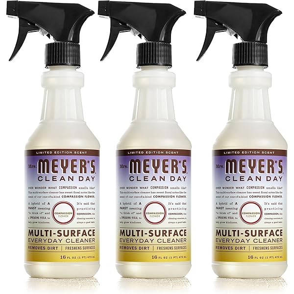 MRS. MEYER'S CLEAN DAY All-Purpose Cleaner Spray, Compassion Flower, 16 fl. oz (Pack of 3)