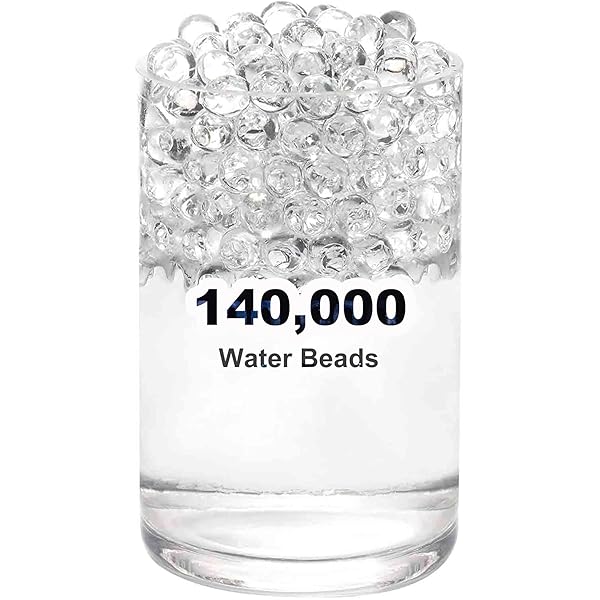 FALAMON 140,000 Clear Water Gel Beads, Water Gel Beads for Vase Filler, Christmas Decoration, Wedding Centerpiece, Floating Candles, Planting, Floral Decorations