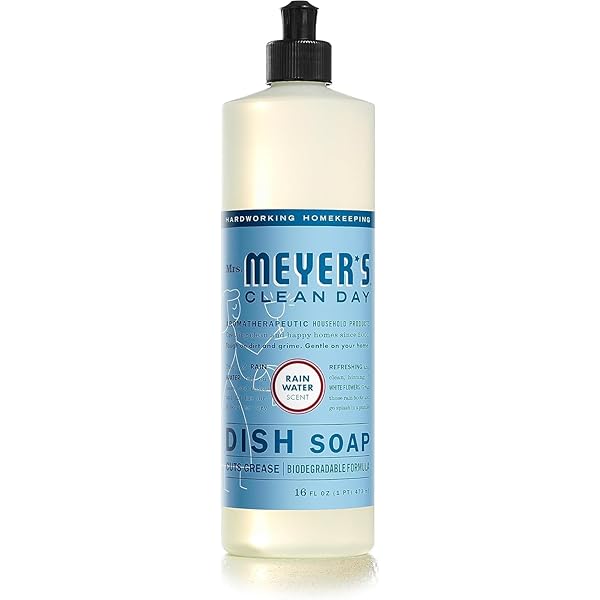 MRS. MEYER'S CLEAN DAY Liquid Dish Soap, Rain Water, 16 fl. oz