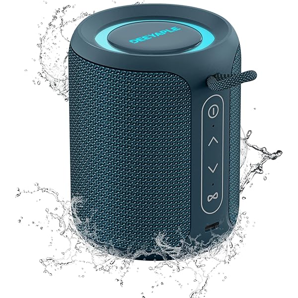 Bluetooth Speaker Wireless,IP67 Waterproof & Dustproof Portable Speaker with Lights,15W Loud Stereo Sound, 2500mAh Battery All Day Playtime, TWS Pairing, BT5.3, Home/Party/Outdoor/Beach (Black)
