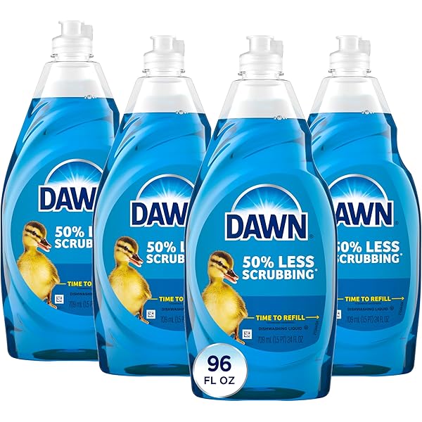 Dawn Ultra Dish Soap, Dishwashing Liquid, Original, Dish Soap Liquid, Dish Soap Refill, 4x24 Fl Oz Bundle