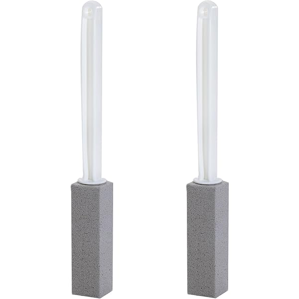 2 Packs Pumice Cleaning Stone with Extra Long Handle, Pumice Stone for Toilet Bowl Cleaning for Cleaning Toilets, Bathtubs, Grills, Swimming Pools, Sinks