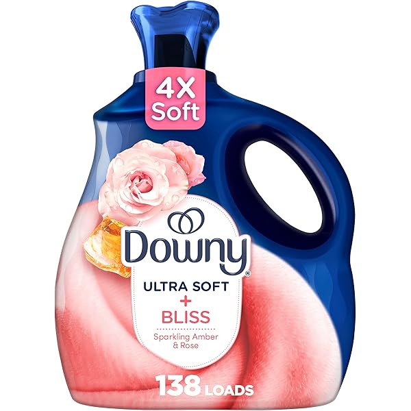 Downy Ultra Soft Fabric Softener Liquid, Bliss, Sparkling Amber and Rose, 93 fl oz, 138 Loads