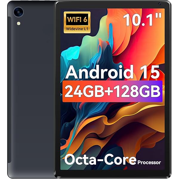 Tablet,10.1" Android Tablet with Octa-core Processor 24GB RAM 128GB ROM HD IPS Touchscreen 8H Battery, Wi-Fi 6, BT 5.0, Dual Camera, Android 15 Tablets 2025
