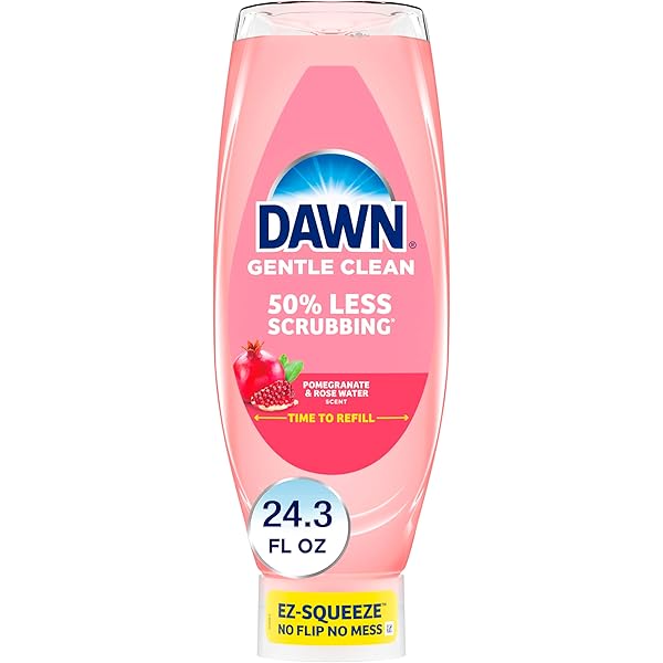 Dawn Gentle Clean EZ-Squeeze Dishwashing Liquid Dish Soap, Pomegranate and Rose Water Scent 24.3 fl oz