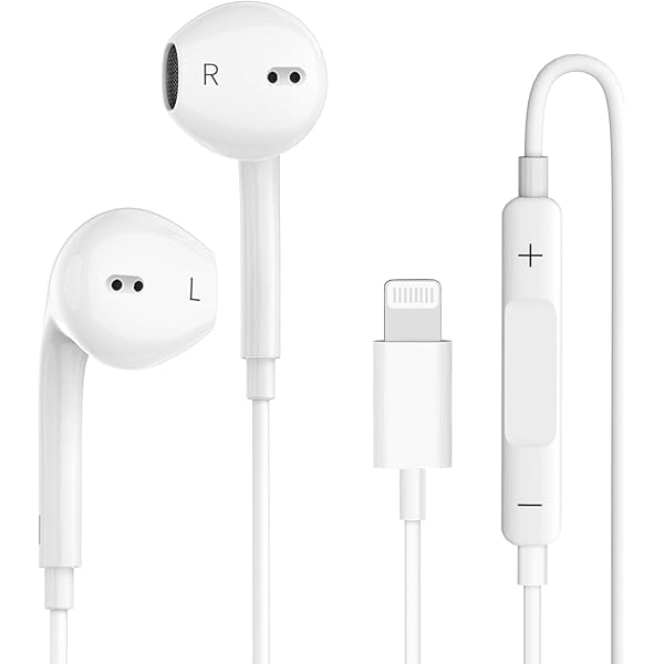 Wired Earphones for iPhone Earbuds with Lightning Connector Plug&Play Built-in Microphone & Remote Control Headsets Compatible with iPhone 14/13/12/11/XR/XS/X/8/SE/Pro/Pro Max Ear Buds Corded Headsets