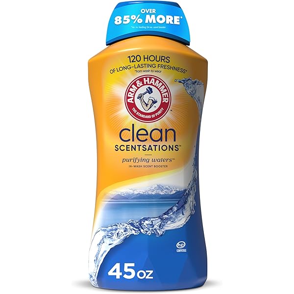 ARM & HAMMER Clean Scentsations In-Wash Scent Booster, Laundry Scent Booster Purifying Waters scent, 45 Oz