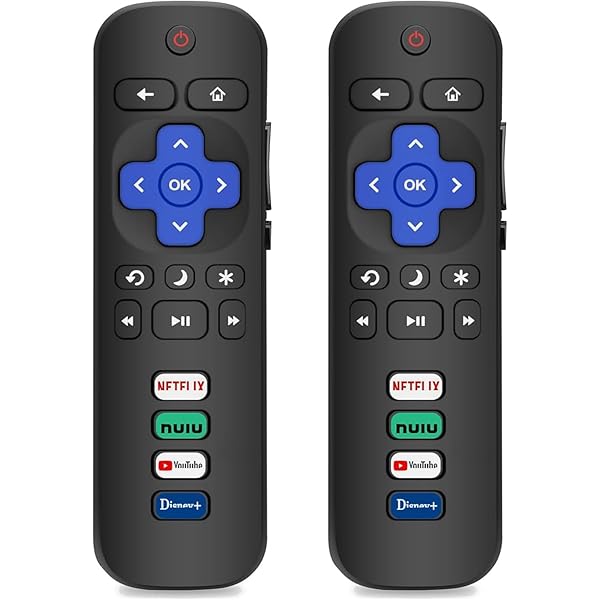 2 Pack Replacement Remote Controls for Roku TV, Compatible with TCL/Hisense/Sharp/Philips/Onn/Element Roku TV (Not for Roku Stick,Box or Speaker)