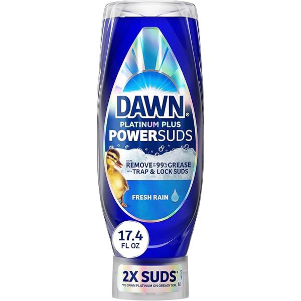 Dawn Platinum Plus PowerSuds Liquid Dish Soap, 17.4 oz. EZ-Squeeze Bottle