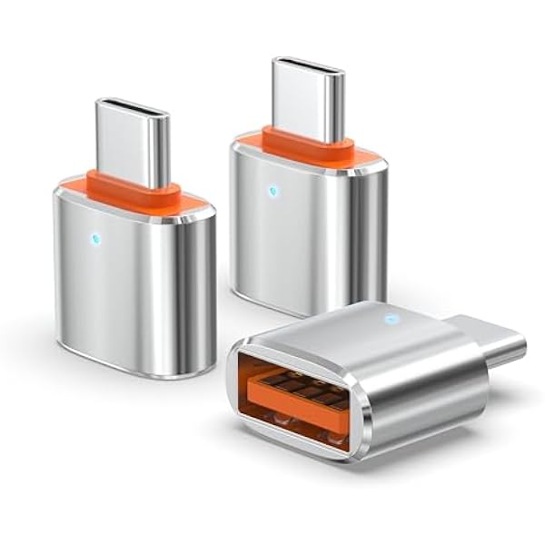 3Pack Upgraded USB C to USB Adapter, High-speed data Transfer, USB C Male to USB 3.0 Female OTG Adapter for iPhone17 16 15, Mac, iPad, Samsung Galaxy S24 S25,Notebook, and More Type C Devices