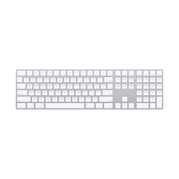 Apple Magic Keyboard with Numeric Keypad: Wireless, Bluetooth, Rechargeable. Works with Mac, iPad, or iPhone; US English - White