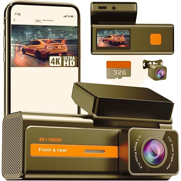 Dash Cam 1296P Front Dashcam, V300 WiFi Dash Camera for Cars with App, Night Vision, Mini Hidden Single Car Camera, Loop Recording, 24H Parking Mode, Support 256GB Max, Black