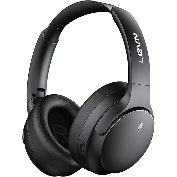 LEVN Hybrid Active Noise Cancelling Headphones, Wireless Headphones Bluetooth 5.4 with Transparent Mode, Hi-Res Audio, Deep Bass, 70H Playtime Over Ear Bluetooth Headset for Work/Travel/Home/Office