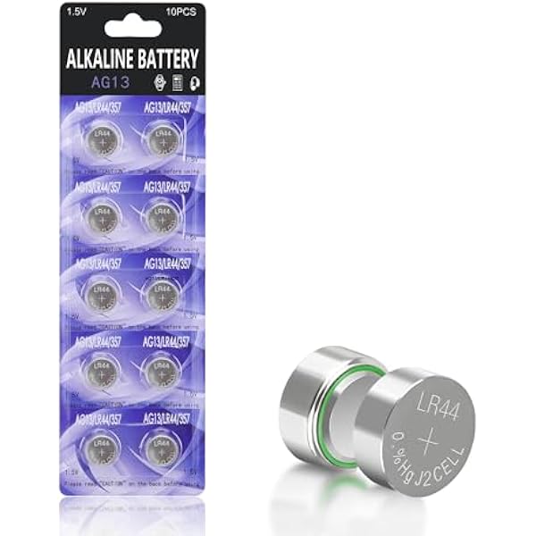 LR44 Batteries 10 Pack, L1154F AG13 357 303 SR44 A76 Premium Alkaline Battery 1.5V Button Coin Cell Battery for Watch Batteries