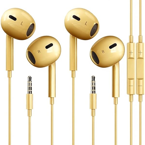 2 Pack Wired iPhone Earbuds/Wired Headphones with 3.5mm Earphones[MFi Certified] with Microphone Volume Control Compatible for iPhone,iPad,iPod,Computer,MP3/4,Android Most 3.5mm Audio Devices