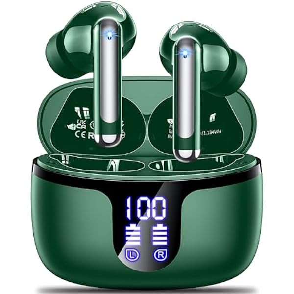 Sports-Specific Wireless Bluetooth Headphones: Hi-Fi Sound Quality, ENC Noise-canceling Microphone, 40-Hour Battery Life with LED Power Display