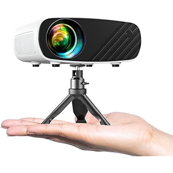 Mini Projector for iPhone, ELEPHAS 2025 Upgraded 1080P HD Projector, 8000L Portable Projector with Tripod, Movie Projector Compatible with Android/iOS/Windows/TV Stick/HDMI/USB