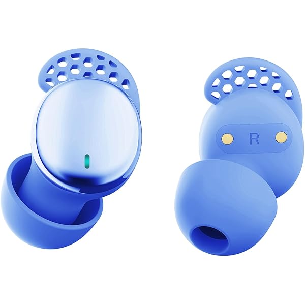 Sleep Earbuds for Side Sleepers, Wireless Noise Cancelling Sleep Headphones with Sleep Mode, LED Power Display, Comfort Fit for Sleeping, Working, Hiking (Blue)