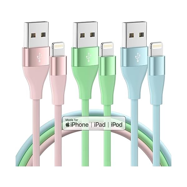 iPhone Charger 3Pack 10 FT Apple MFi Certified Lightning Cable Fast Charging iPhone Charger Cord Compatible with iPhone 14 13 12 11 Pro Max XR XS X 8 7 6 Plus SE iPad and More