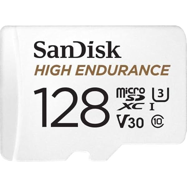 SanDisk 128GB High Endurance Video MicroSDXC Card with Adapter for Dash Cam and Home Monitoring systems - C10, U3, V30, 4K UHD, Micro SD Card - SDSQQNR-128G-GN6IA