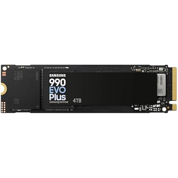 Samsung 990 EVO Plus SSD 4TB, PCIe Gen 4x4 | Gen 5x2 M.2, Speeds Up-to 7,250 MB/s, Upgrade Storage for PC/Laptops, HMB Technology and Intelligent Turbowrite 2.0, (MZ-V9S4T0B/AM)